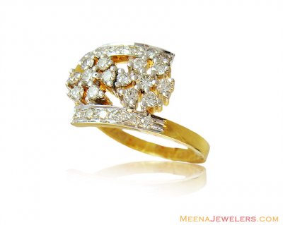Fancy Yellow Gold Diamond Ring 18k  ( Diamond Rings )