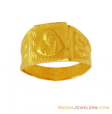 22K Gold Sainath Ring ( Religious Rings )