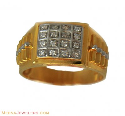22k Fancy Signity Mens Ring ( Mens Gold Ring )