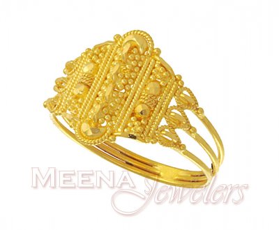 Ladies Gold Designer Ring ( Ladies Gold Ring )