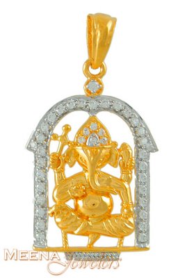 Ganesh Pendant (22k Gold) ( Ganesh, Laxmi and other God Pendants )