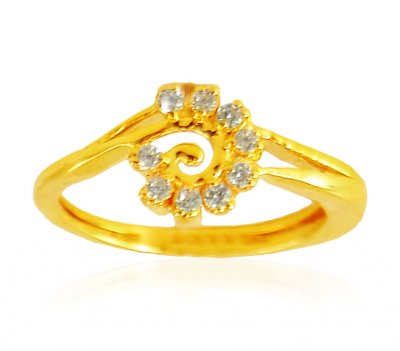 22K Gold Signity Ring ( Ladies Signity Rings )