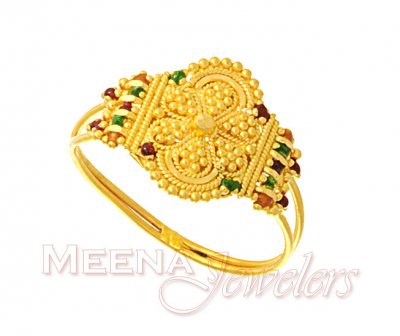 Meenakari Ladies Gold Ring ( Ladies Gold Ring )