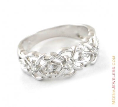 18Kt White Gold Ladies Ring ( Ladies White Gold Rings )