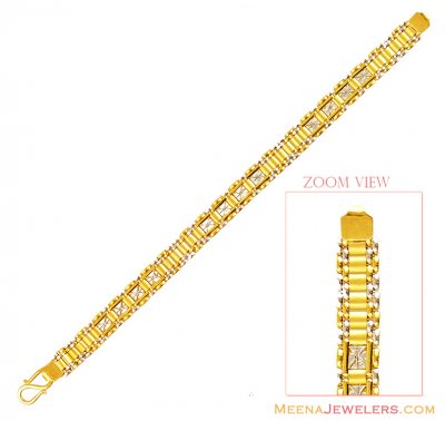 Gold Two Tone Mens Bracelet ( Men`s Bracelets )