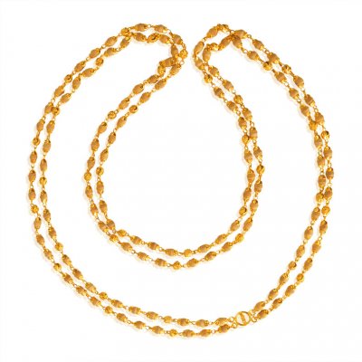 22 Karat Gold White Tulsi Mala ( 22Kt Long Chains (Ladies) )