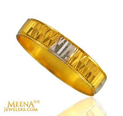 22 Kt Gold Band in 2 Tone ( Wedding Bands )