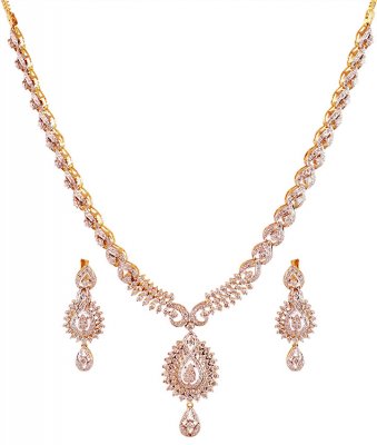 18K Beautiful Necklace Set ( Diamond Necklace Sets )