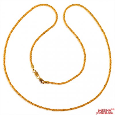 22k Gold Fancy Rope Chain ( Plain Gold Chains )