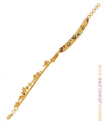22k Gold meenakari bracelet ( Ladies Bracelets )