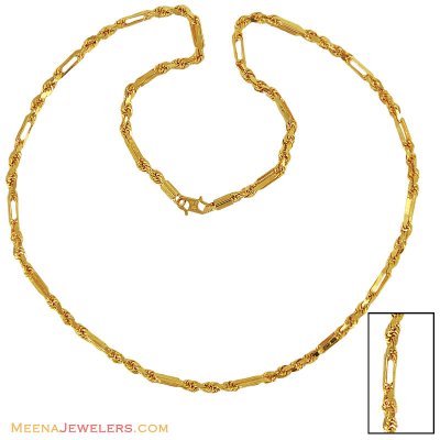 22k Cartier Rope Chain ( Men`s Gold Chains )
