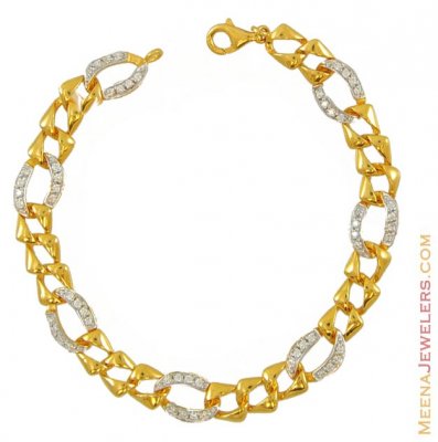 Mens Bracelet (22k gold) - BrMb7629 - Beautifully crafted 22k gold mens ...