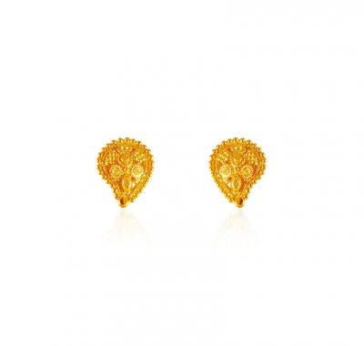 22KT Gold Tops Earrings ( 22 Kt Gold Tops )
