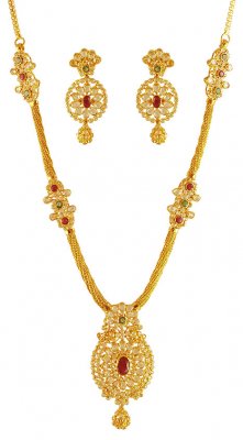 22k Gold Exclusive Necklace Set ( Gold Designer Sets )