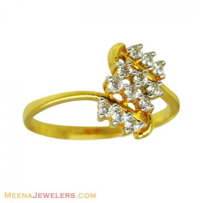 22K Signity Gold Ring ( Ladies Signity Rings )