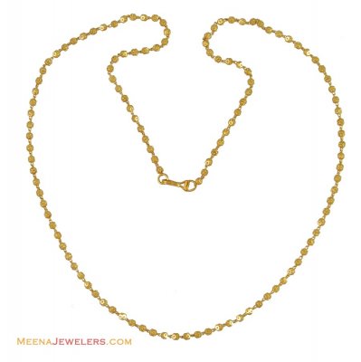 22K Gold Balls Chain(26 inches) ( 22Kt Gold Fancy Chains )