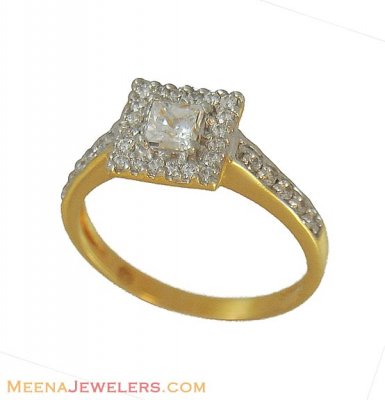 22Kt Gold Solitaire Ring ( Ladies Signity Rings )