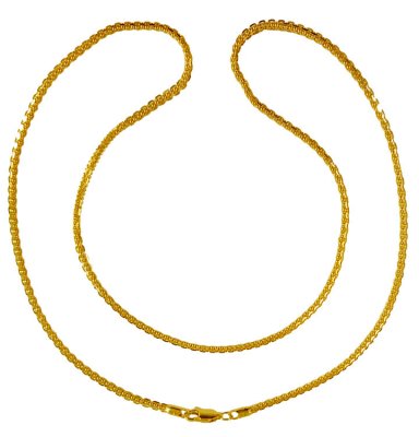 22Kt Gold Mens Chain (22 In) ( Plain Gold Chains )