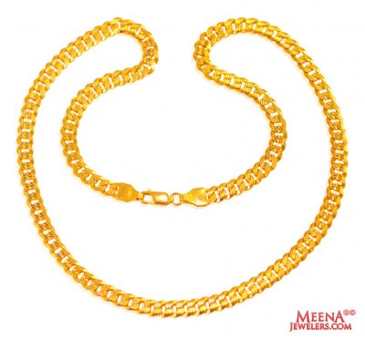 22 Kt Gold Mens Chain 20 In ( Men`s Gold Chains )
