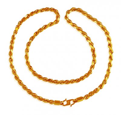 22Kt Gold Mens Chain (20 In) ( Men`s Gold Chains )