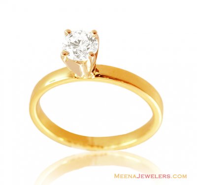 18K Gold Decent Diamond Ring ( Diamond Rings )