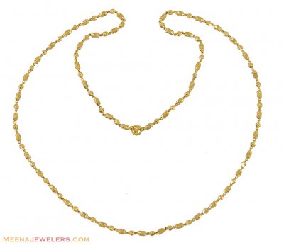 Gold Indian Tulasi Mala ( 22Kt Long Chains (Ladies) )