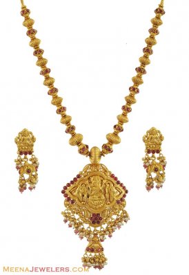 Gold Necklace Set (Temple Jewelry) ( Antique Necklace Sets )