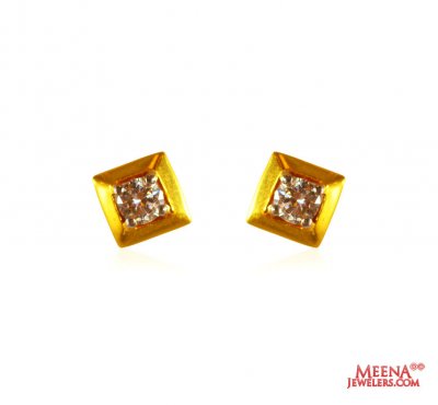 22Karat Gold Signity Tops ( Signity Earrings )