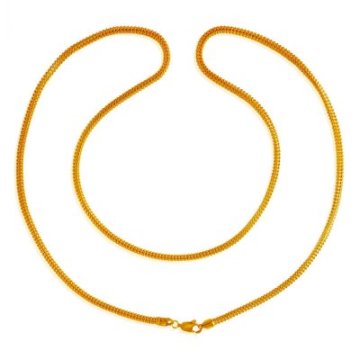 22KT Gold Plain Chain(24inch)  ( Plain Gold Chains )