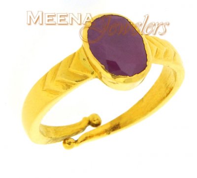 Ruby Birthstone Ring (22k Gold) ( Astrological BirthStone Rings )