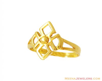 22k Fancy Gold Ring  ( Ladies Gold Ring )