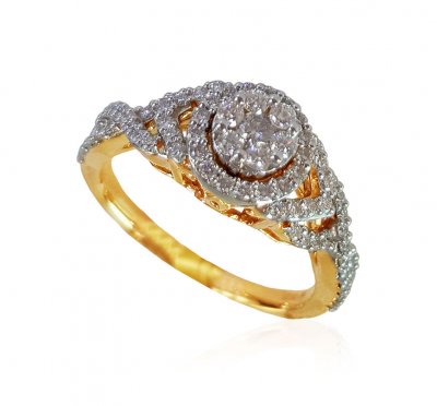 18k Yellow Gold Diamond Ladies Ring ( Diamond Rings )