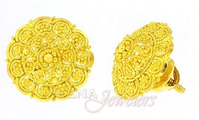 22K Gold Earrings tops  ( 22 Kt Gold Tops )