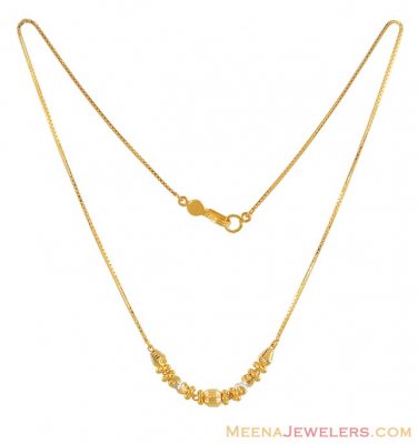 Gold fancy chain with two tone ( 22Kt Gold Fancy Chains )