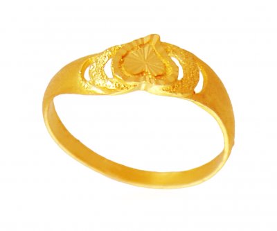 22K Gold Hearts Ring ( Ladies Gold Ring )