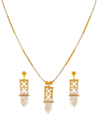 Two Tone Gold Necklace Set ( Light Sets )