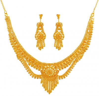 Necklace Earring Set 22K ( 22 Kt Gold Sets )