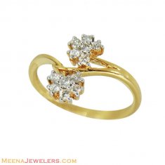 Ladies Fancy Floral Diamond Ring