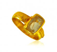 22 Karat Gold Gem Stone Ring ( Ladies Rings with Precious Stones )