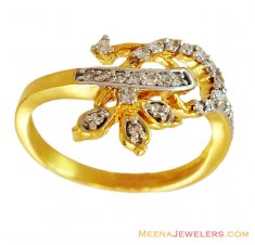 Fancy Diamond Ladies Floral Ring 
