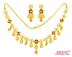 22 Karat Gold  Necklace Set ( Light Sets )