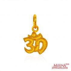 22Kt Gold OM Pendant ( Om Pendants )