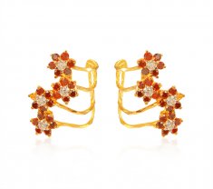 Designer Cz Earrings 22k  ( Precious Stone Earrings )