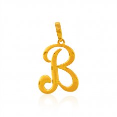 22Kt Gold Pendant with Initial(B)