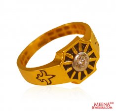 22k Mens Gold Fancy Style Ring ( Mens Gold Ring )