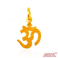 22Kt Gold Fancy OM Pendant ( Om Pendants )