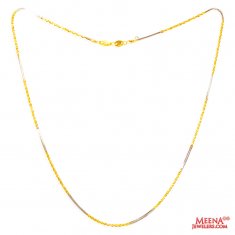 22Kt Gold Two Tone Fancy Chain