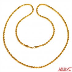 22 Kt Gold Rope Chain
