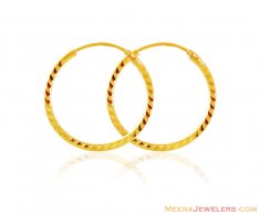 Gold 22k Hoop Earrings