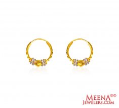 22 Kt Gold Hoop Earrings for Girls ( Hoop Earrings )